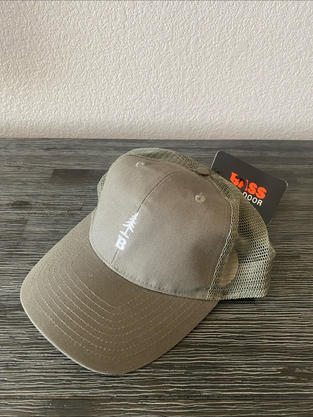 Bass Outdoor Trucker Hat Mens Adjustable Green Snap Back Cap